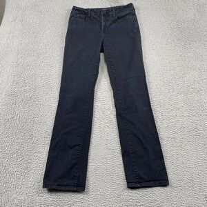 NYDJ Straight Leg Jeans Women 10 Black Marilyn Lift Tuck Stretch Denim